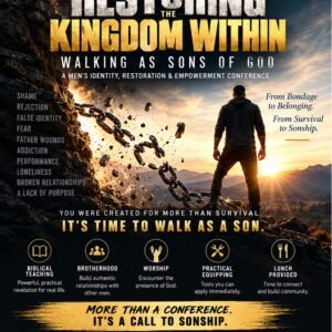Restoring the Kingdom Within men’s conference flyer, front: Friday, December 11, 2026, River Family Church, Vista, CA
